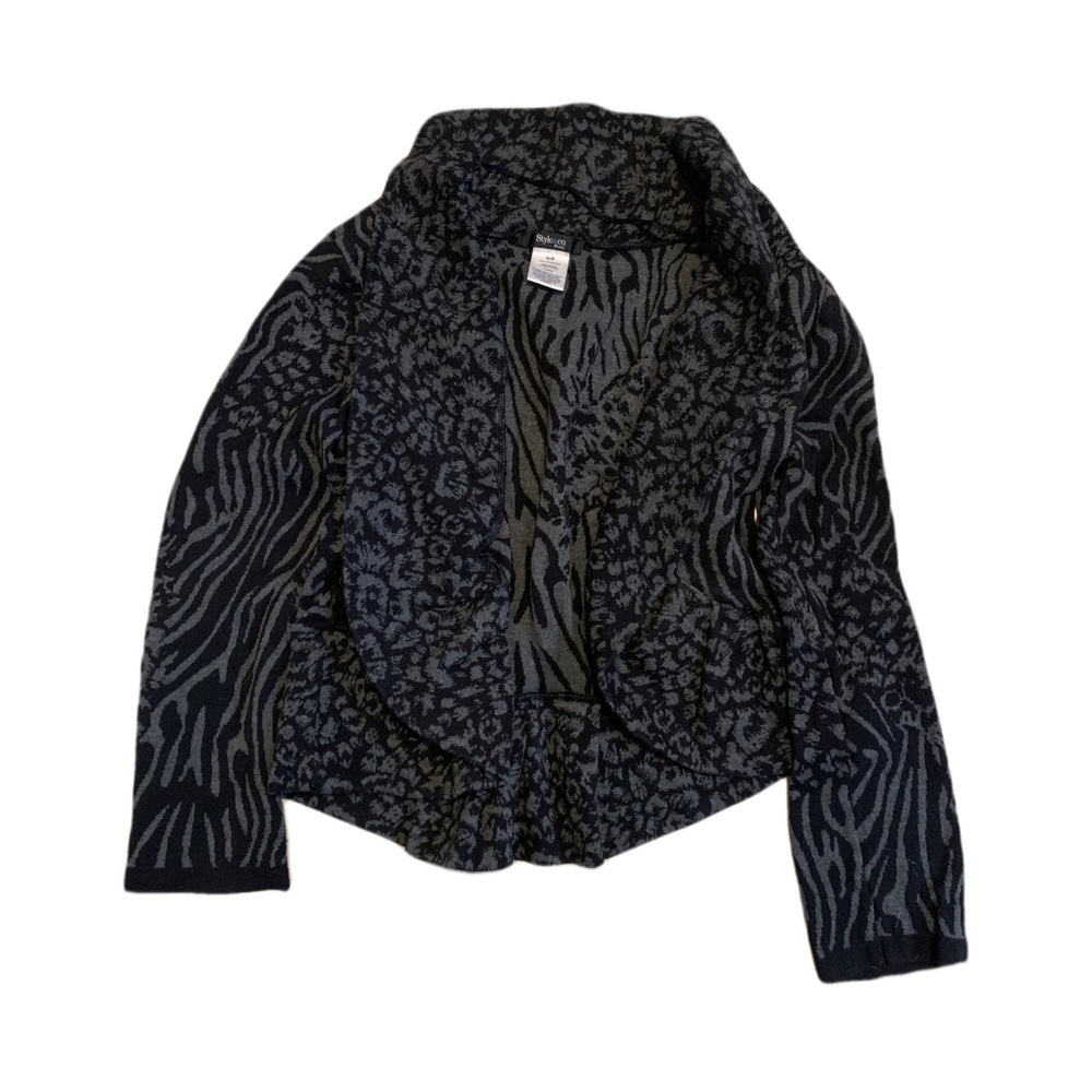 Style & Co. Petite Animal Print Cardigan - Size M/M